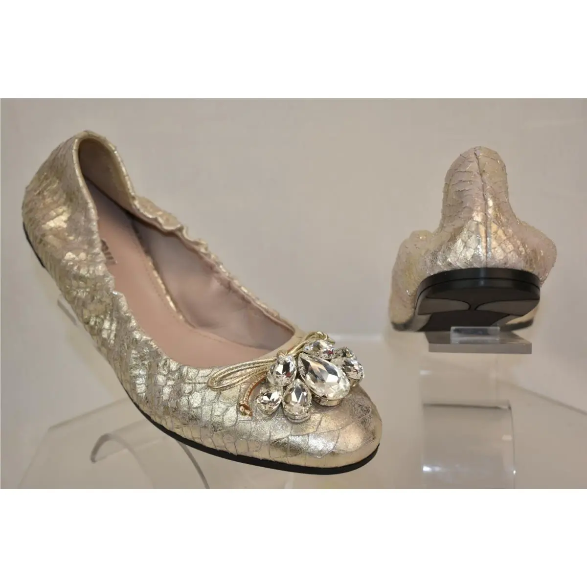 Miu Miu shoes - MIU MIU PRADA 5F149C - PRADA - Gold (UPC: 8056382641593) 7