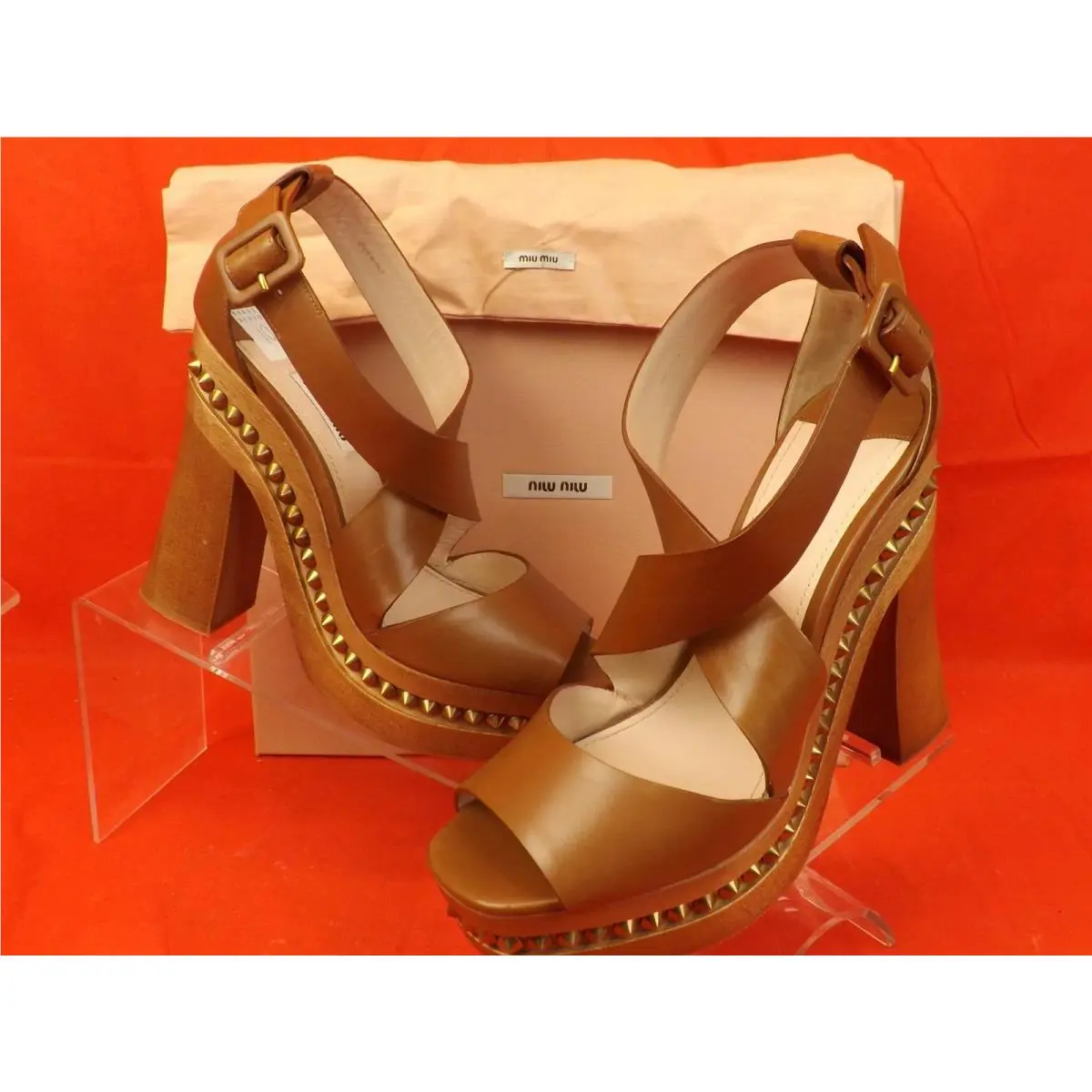 Miu Miu shoes - MIU MIU PRADA 5Z8680 - PRADA - Brown (UPC: 8058094208415) 0