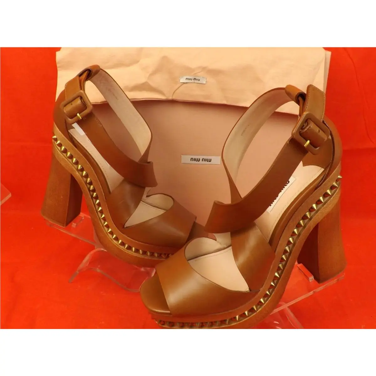 Miu Miu shoes - MIU MIU PRADA 5Z8680 - PRADA - Brown (UPC: 8058094208415) 1