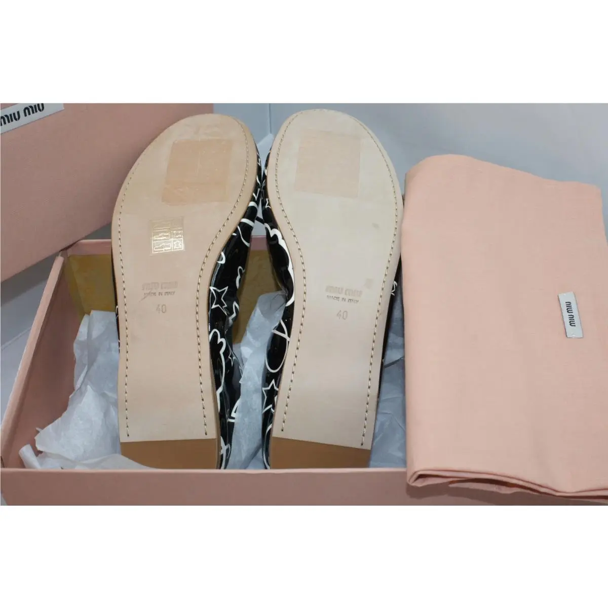 Miu Miu shoes - flats - flats - Black, Main: Nero (UPC: 8054418057462) 4
