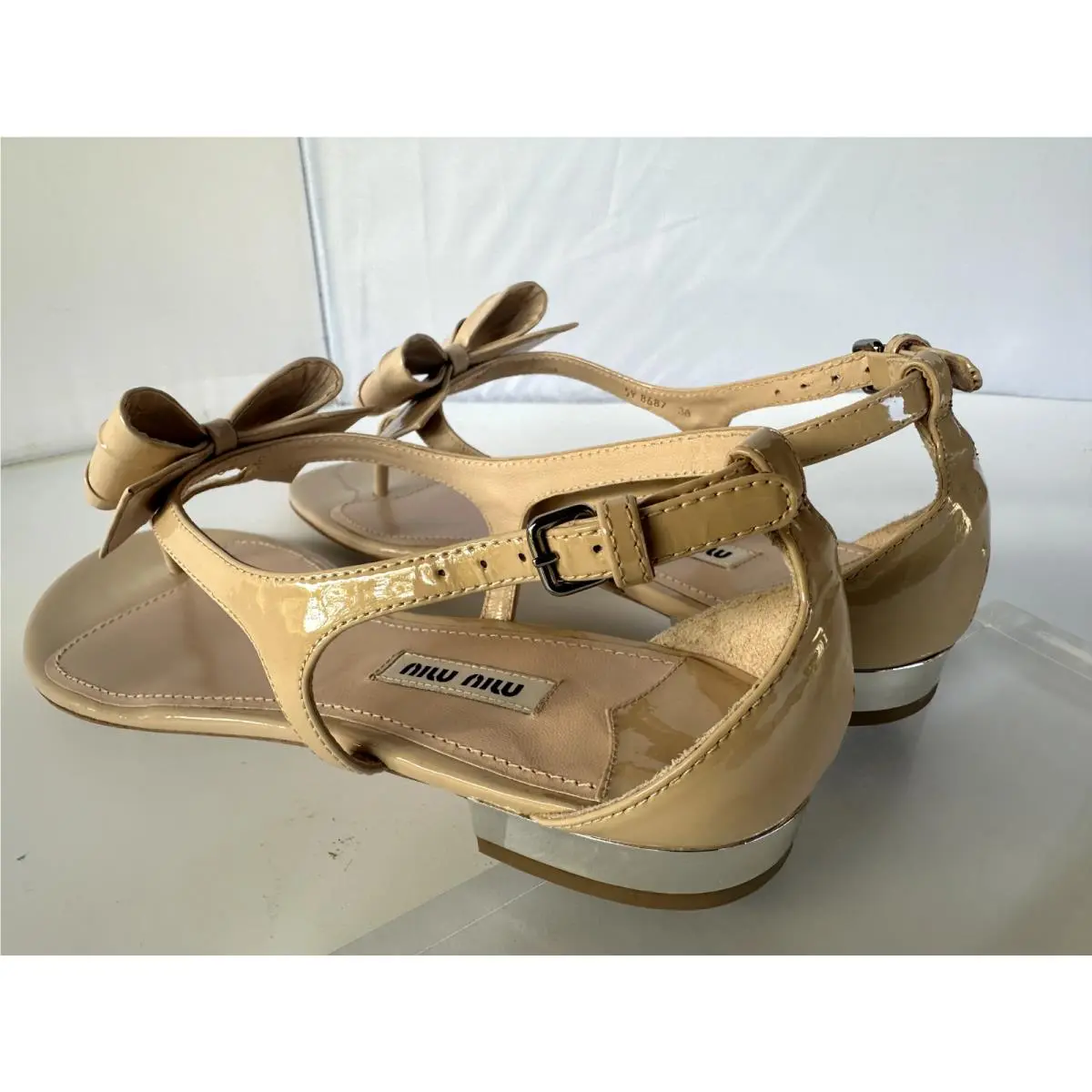 Miu Miu shoes - Miu Miu sandal - sandal - Beige (UPC: 8051415224033) 12