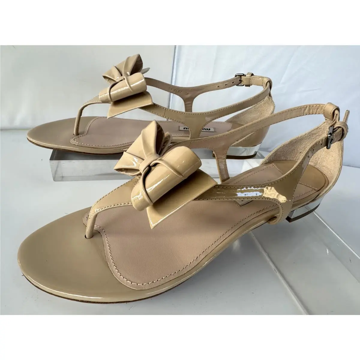 Miu Miu shoes - Miu Miu sandal - sandal - Beige (UPC: 8051415224033) 7