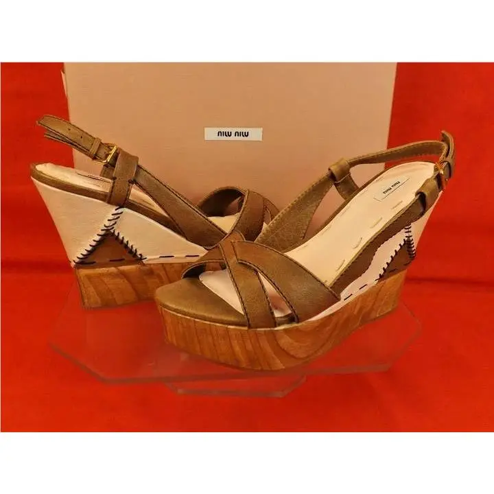 Miu Miu shoes - MIU MIU PRADA 5Z6936 - PRADA - Brown (UPC: 8058094208415) 1