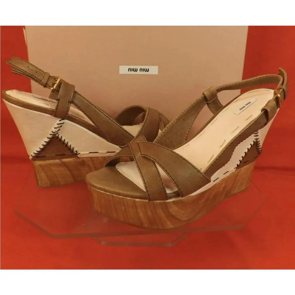 Miu Miu shoes - MIU MIU PRADA 5Z6936 - PRADA - Brown (UPC: 8058094208415) 4
