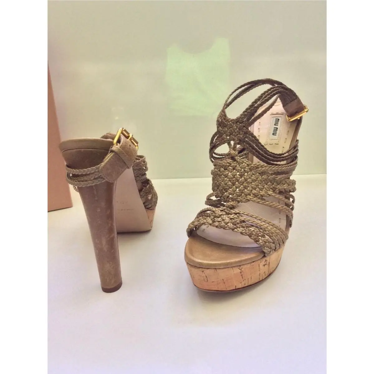 Miu Miu shoes - NUDE / KHAKI TWINE 3