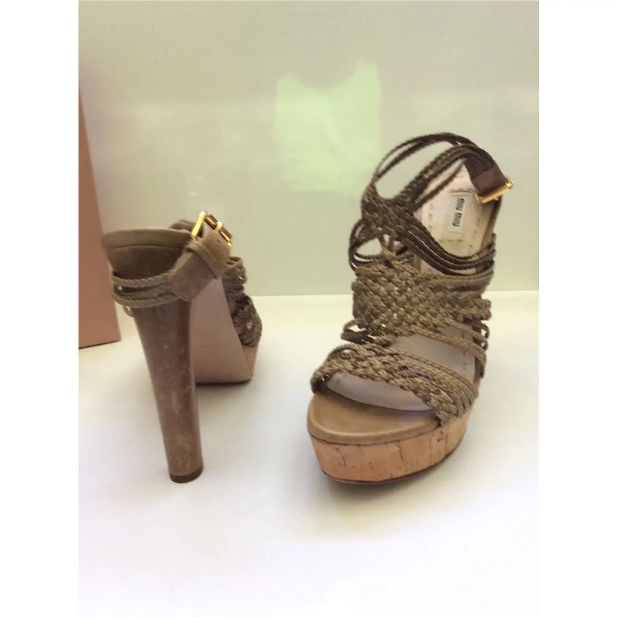 Miu Miu shoes - NUDE / KHAKI TWINE 9
