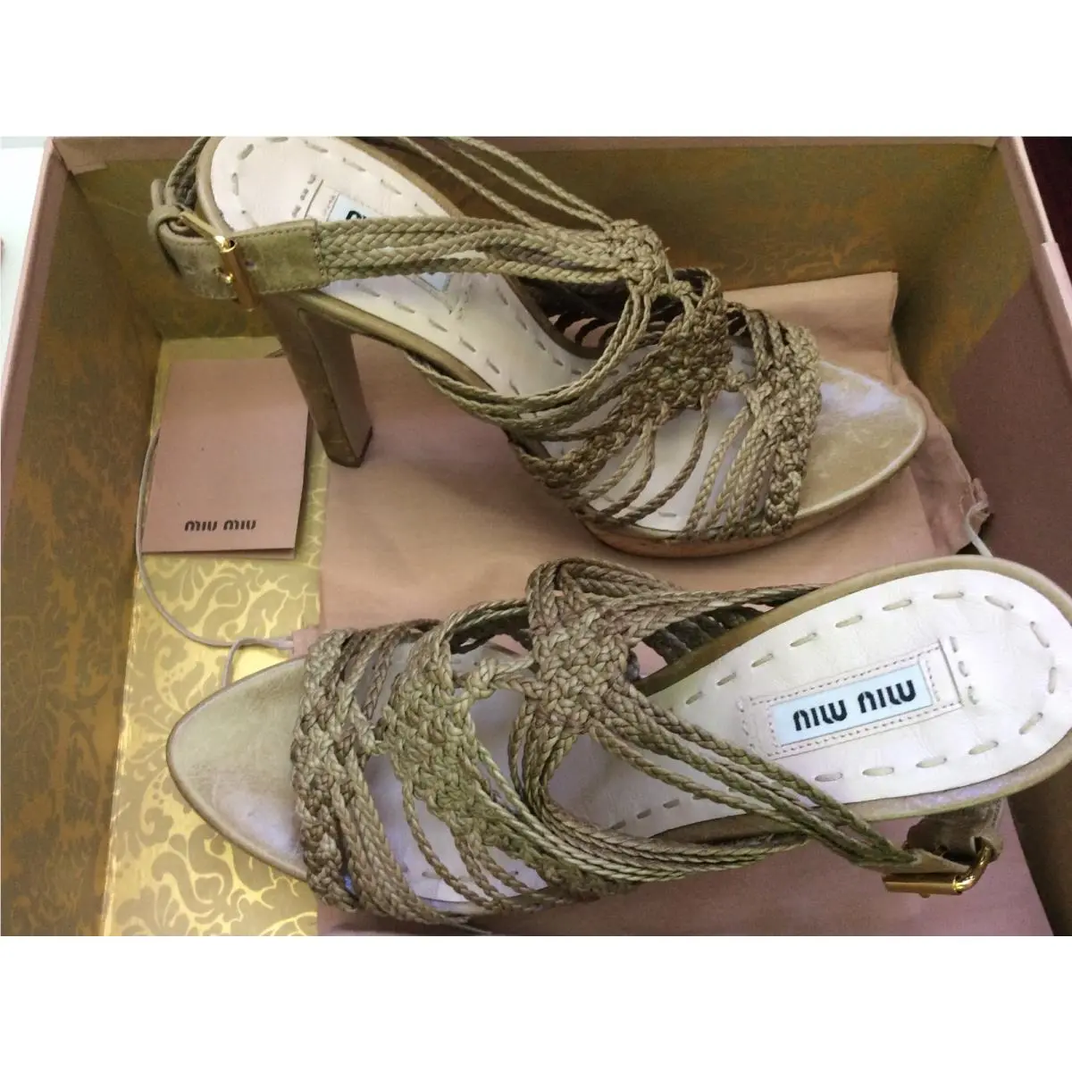 Miu Miu shoes - NUDE / KHAKI TWINE 0
