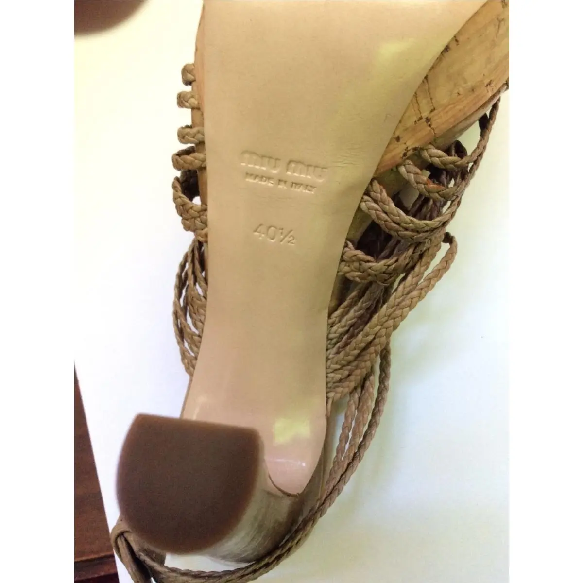 Miu Miu shoes - NUDE / KHAKI TWINE 6