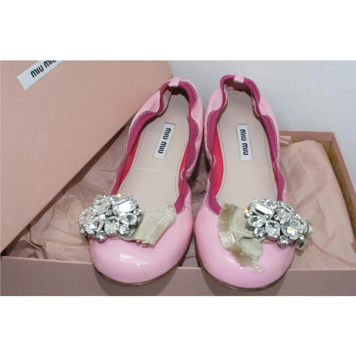 Miu Miu shoes - Ballet Flats - Ballet Flats - Pink, Main: Rosa (UPC: 8058257389838) 3