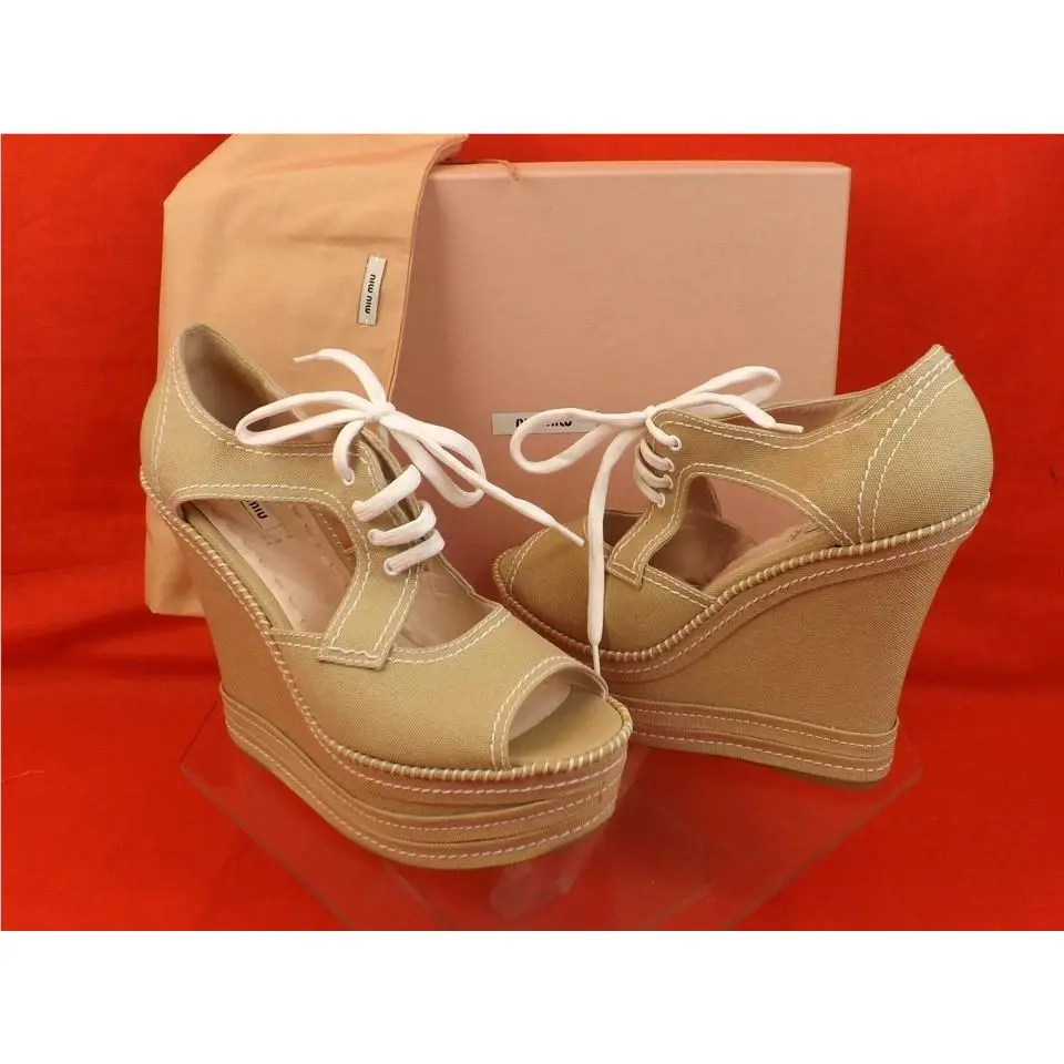 Miu Miu shoes - MIU MIU PRADA 5KZ006 - PRADA - Beige (UPC: 8058094208415) 3