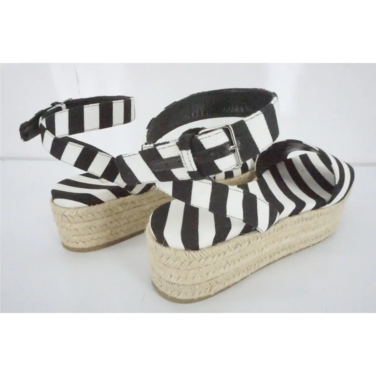 Miu Miu shoes - Striped Platform Espadrille - Striped Platform Espadrille - Black/White - Black/White (UPC: 8058257648676) 1