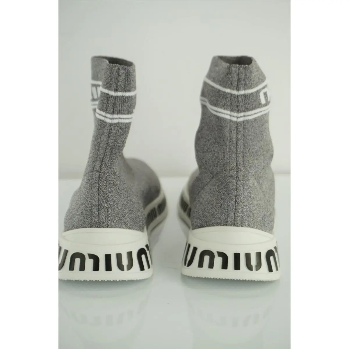 Miu Miu shoes - Logo Sock Sneaker - Logo Sock Sneaker - Silver (UPC: 8056382487702) 3