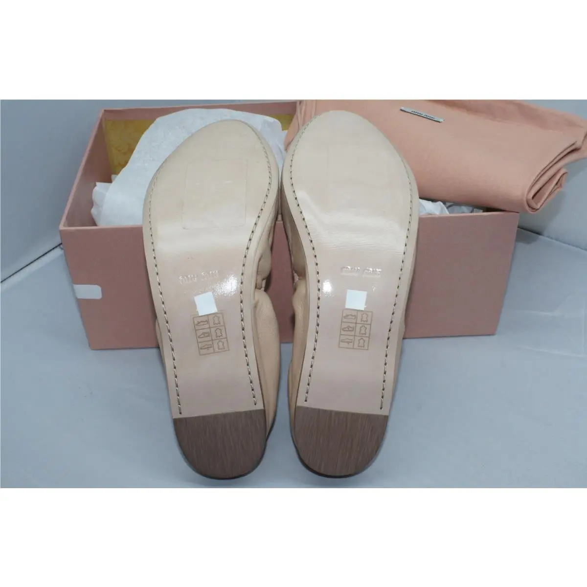 Miu Miu shoes - Miu Miu flats - flats - Ivory, Main: Cipria (UPC: 8051415206275) 4