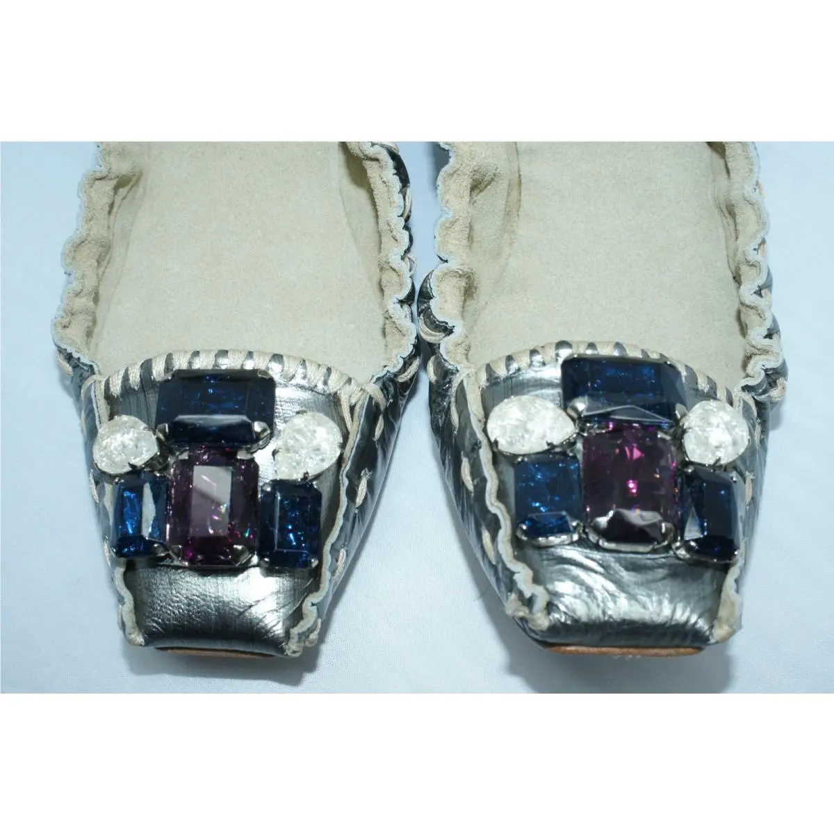 Miu Miu shoes - flats - flats - Silver, Main: Metal (UPC: 8033804542850) 8