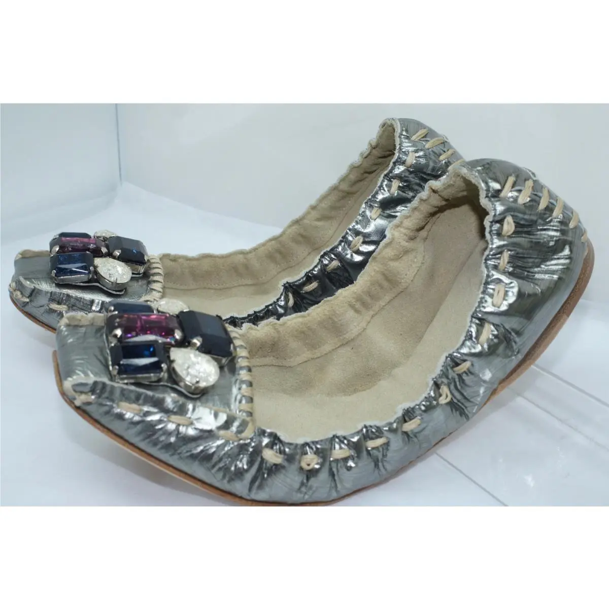 Miu Miu shoes - flats - flats - Silver, Main: Metal (UPC: 8033804542850) 10