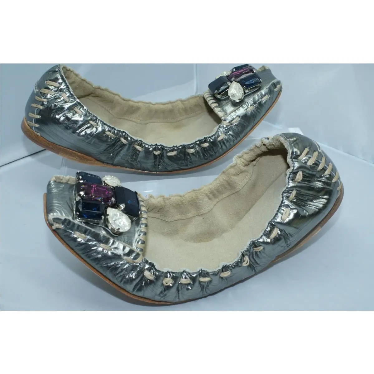 Miu Miu shoes - flats - flats - Silver, Main: Metal (UPC: 8033804542850) 2