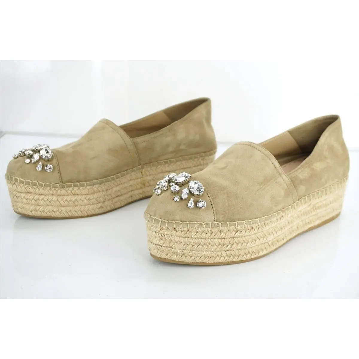 Miu Miu shoes - Jeweled Cap Toe Espadrille - Jeweled Cap Toe Espadrille - Deserto - Beige 1