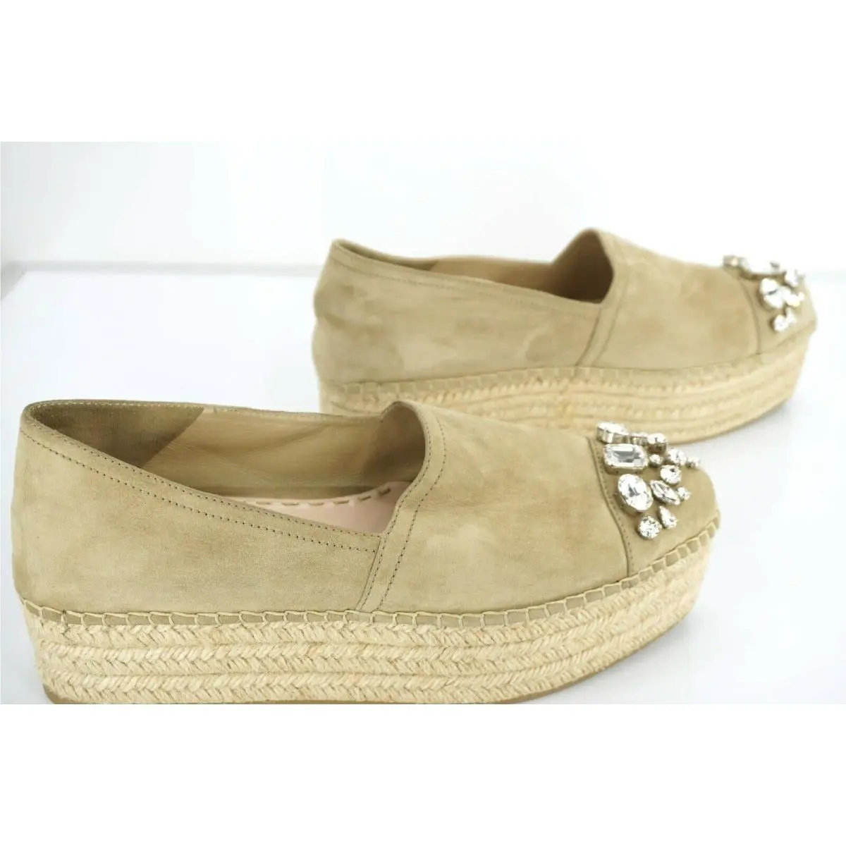 Miu Miu shoes - Jeweled Cap Toe Espadrille - Jeweled Cap Toe Espadrille - Deserto - Beige 2