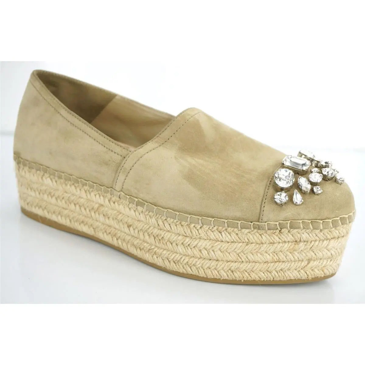 Miu Miu shoes - Jeweled Cap Toe Espadrille - Jeweled Cap Toe Espadrille - Deserto - Beige 3