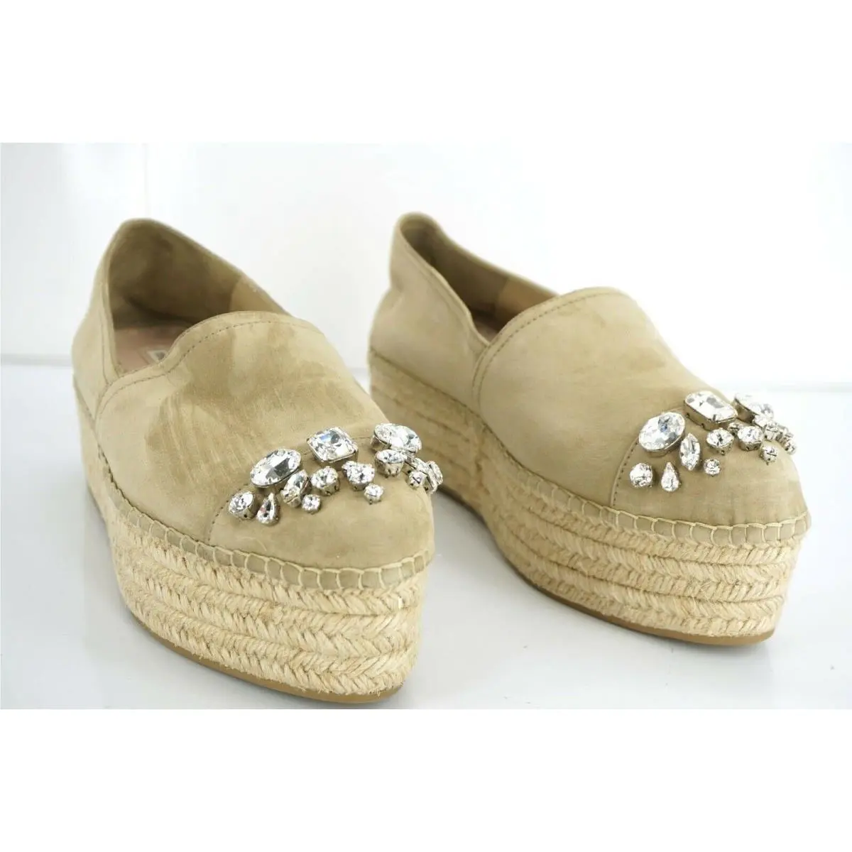 Miu Miu shoes - Jeweled Cap Toe Espadrille - Jeweled Cap Toe Espadrille - Deserto - Beige 4
