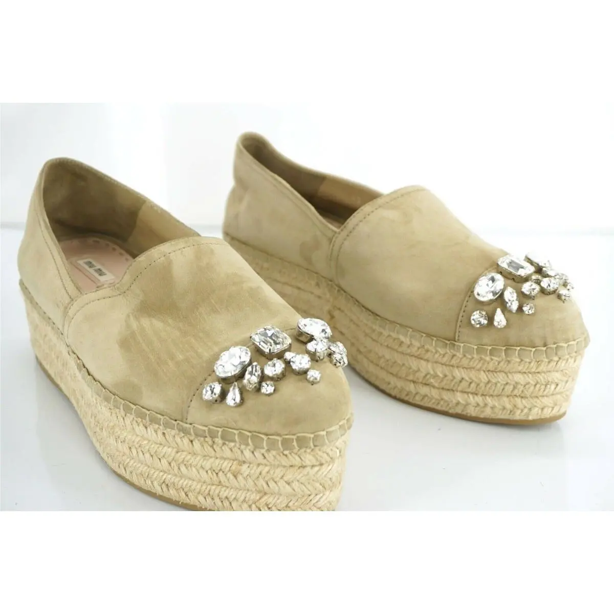 Miu Miu shoes - Jeweled Cap Toe Espadrille - Jeweled Cap Toe Espadrille - Deserto - Beige 5