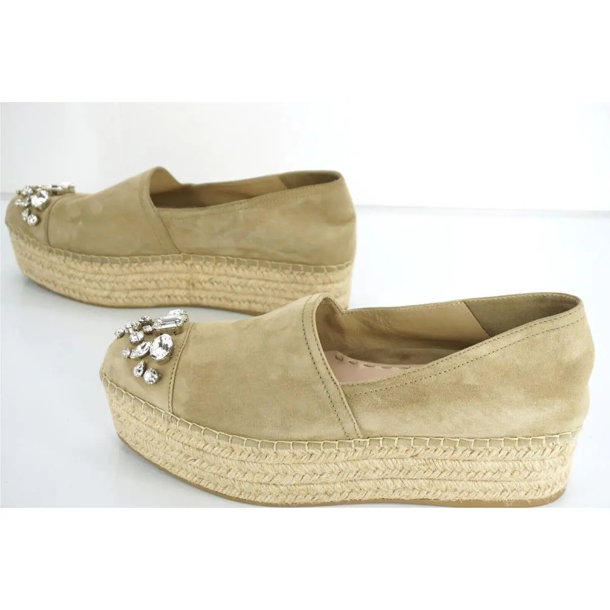 Miu Miu shoes - Jeweled Cap Toe Espadrille - Jeweled Cap Toe Espadrille - Deserto - Beige 7