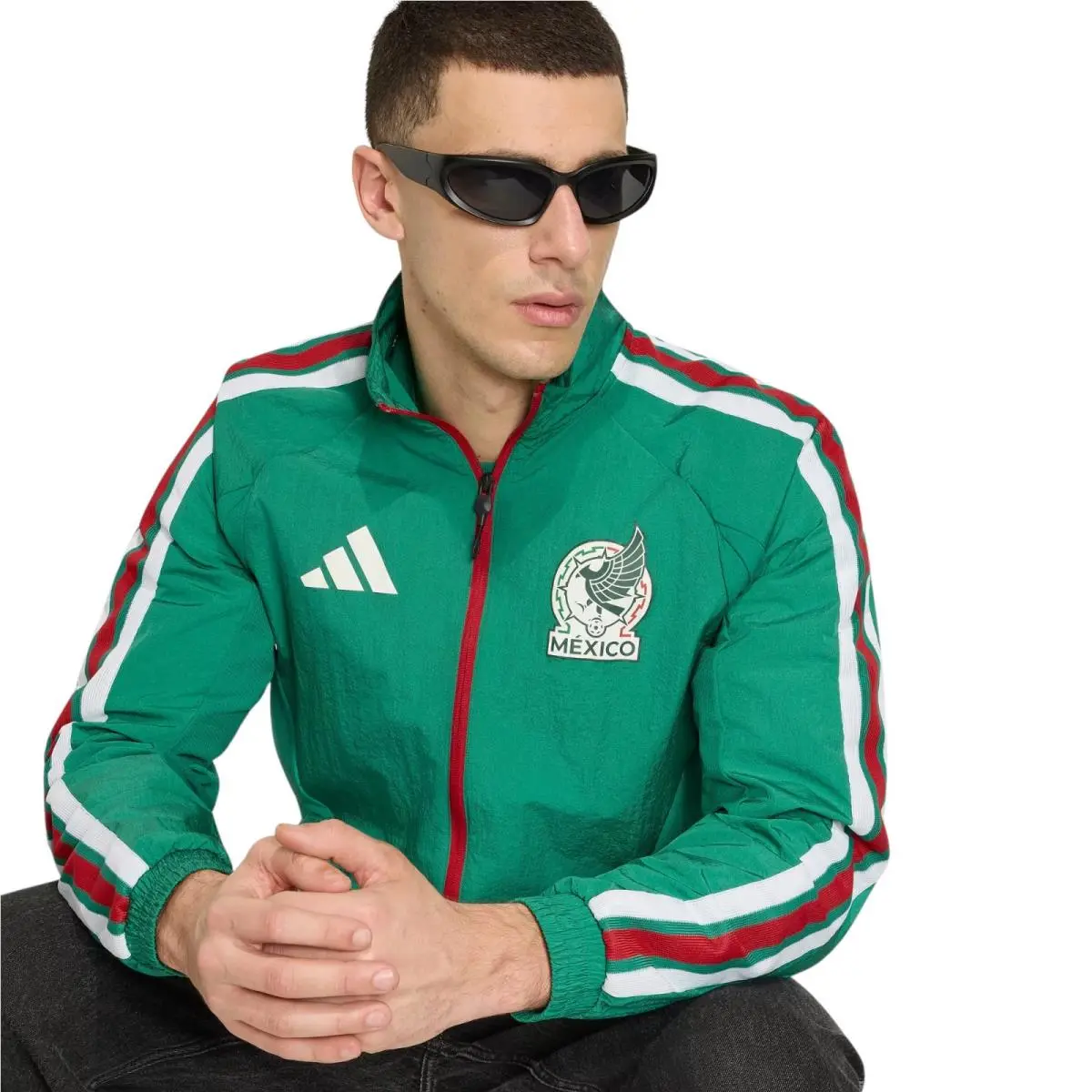 Adidas clothing - Adidas Mexico Home Anthem Jacket - JZ6458 - Green 3