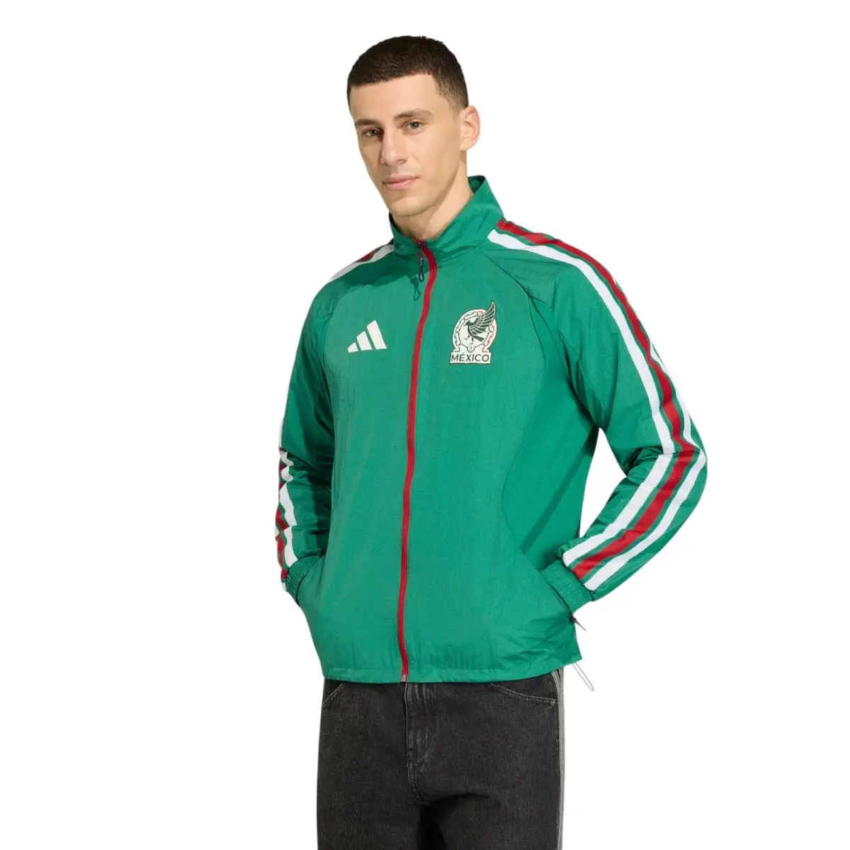 Adidas clothing - Adidas Mexico Home Anthem Jacket - JZ6458 - Green 6
