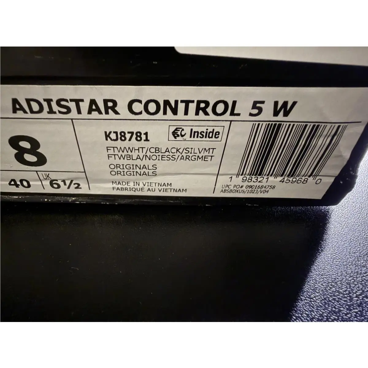 Adidas shoes - adidas Adistar Control 5 - Adistar Control - KJ8781 - White, Manufacturer: Cloud White/Core Black/Silver Metallic 3