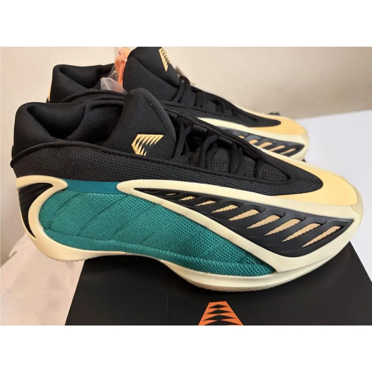 Adidas shoes - Anthony Edwards 2 J - Anthony Edwards - JQ2053 - Black, Green, Beige 1