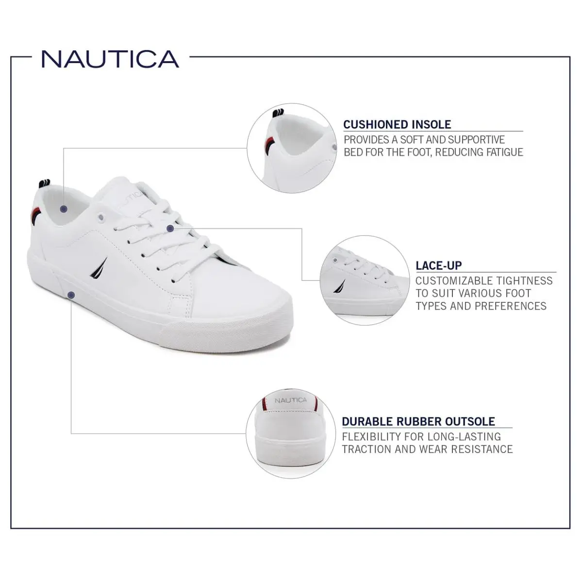Nautica shoes - townsend - townsend - white-jansen 24
