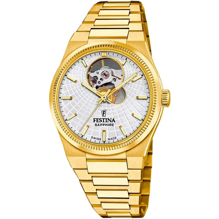 Rive Open Heart Automatic 35mm Silver Dial SS Women`s Watch F20064-1 by Festina