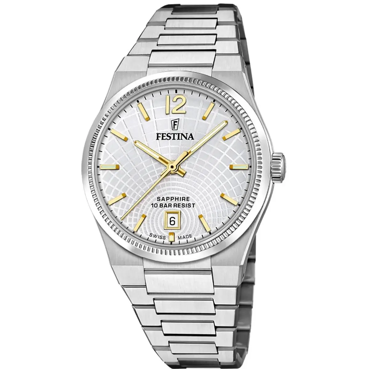 Swiss Made Rive Stainless Steel 35MM Quartz Ladies Watch F20052-2 by Festina