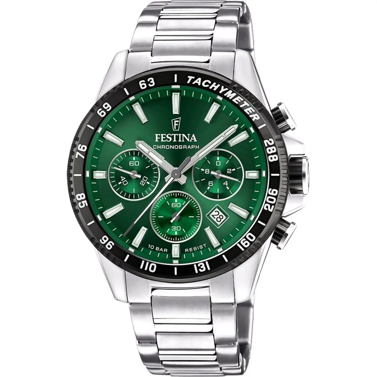 Timeless Chronograph Stainless Steel Men`s Quartz Watch F20560-4 by Festina