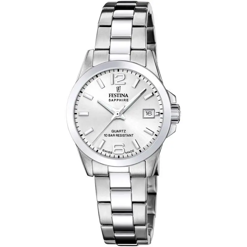 Swiss Made Stainless Steel Analog Ladies Quartz Watch F20049-1 by Festina