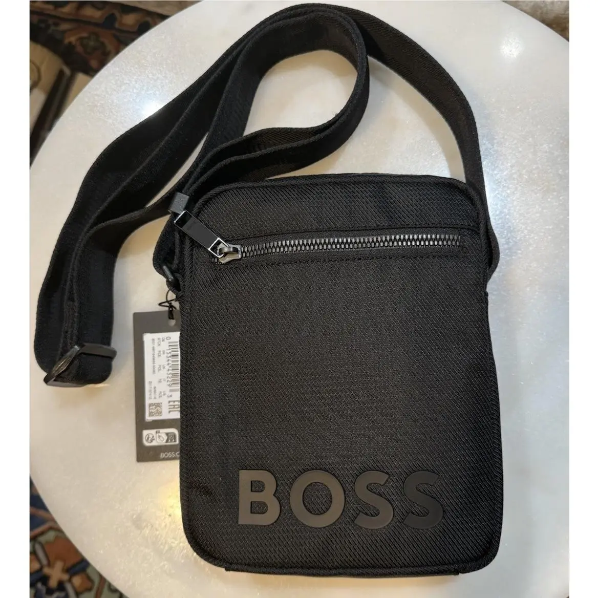 Catch 2.0 Zip Shoulder Crossbody Bag Black 50553844 by Hugo Boss