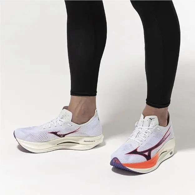 Mizuno shoes - Wave Rebellion Pro 3 Lo - 411526 - White / Baritone Blue (with Orange Accents) (UPC: 889961761560) 5