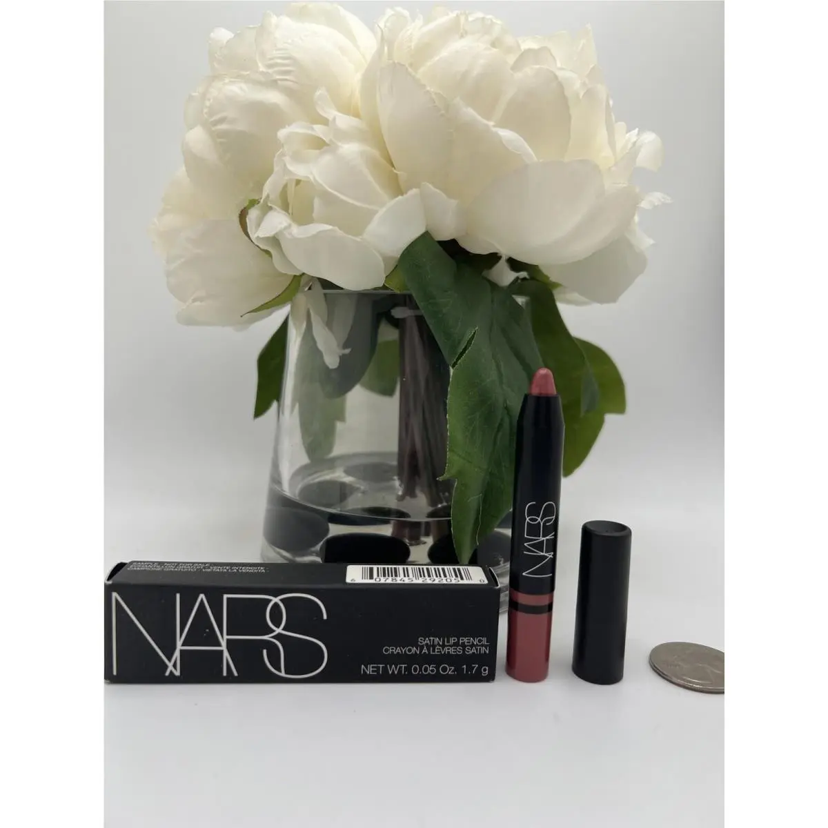 Nars Satin Lip Pencil Travel Size .05oz Rikugien Rose Pink by NARS Cosmetics