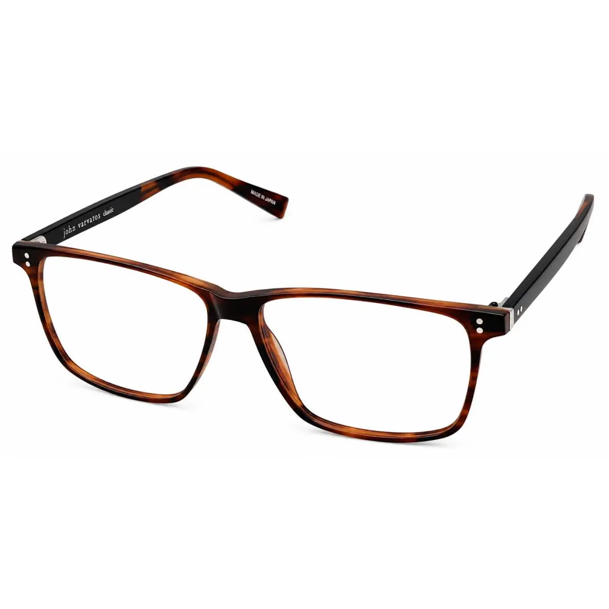 Eyeglasses Rectangle Mens Brown Eyewear Frame V380. 57mmm by John Varvatos