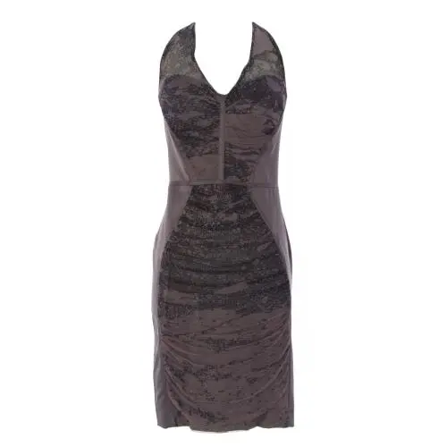 Women`s Purple Abito Halter Net Coctail Dress Sz 46 by Just Cavalli