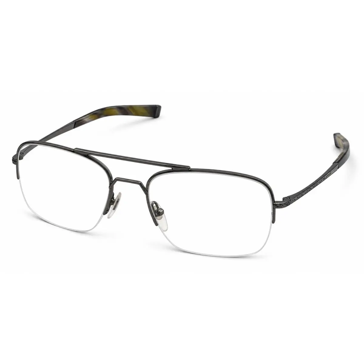 Mens Eyeglass Rimless Rectangle Gunmetal / Metal V115 54mm by John Varvatos