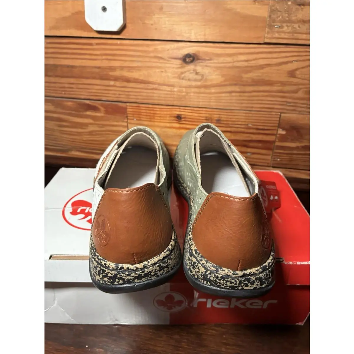 Rieker shoes - Mint / Weiss / Cayenne 4