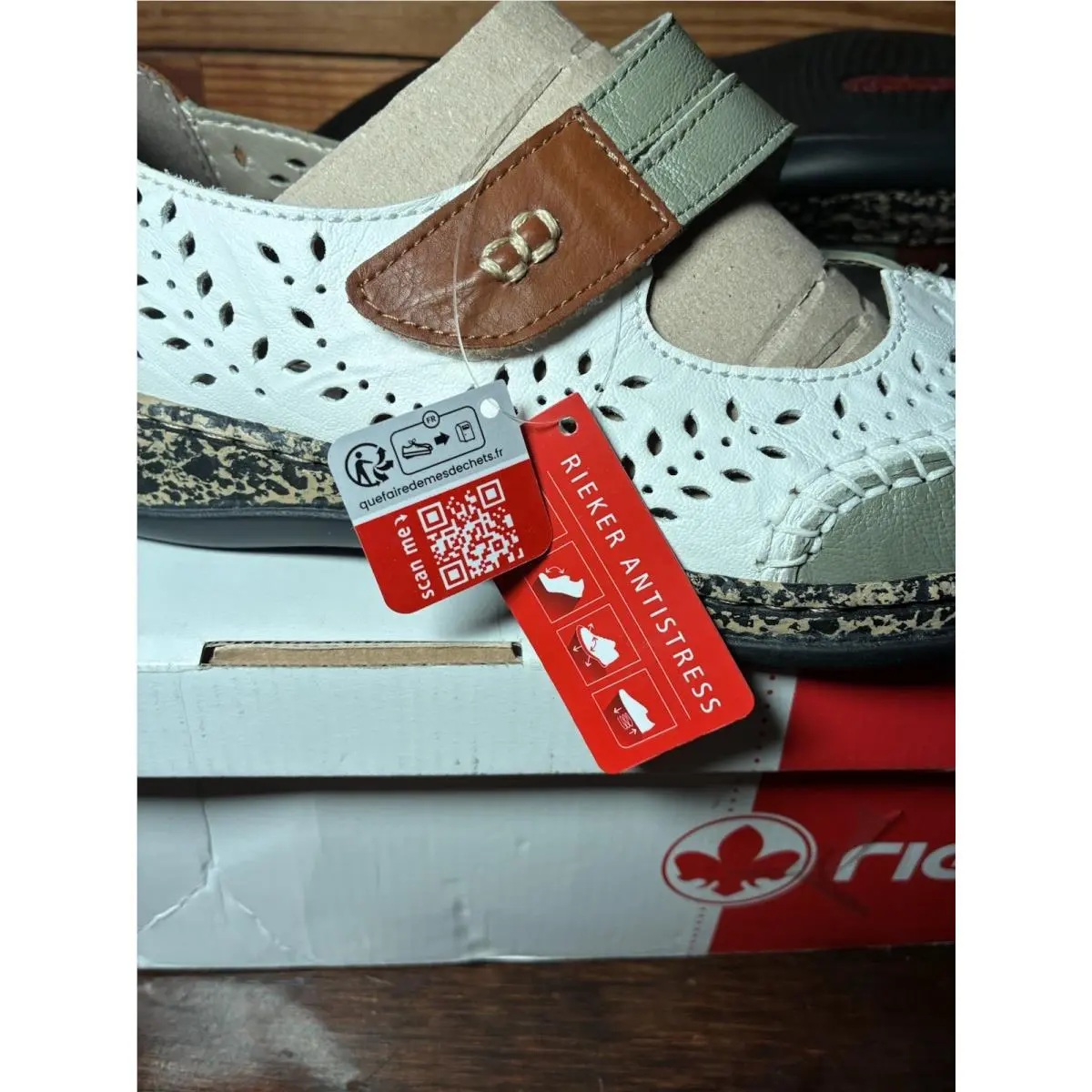Rieker shoes - Mint / Weiss / Cayenne 6