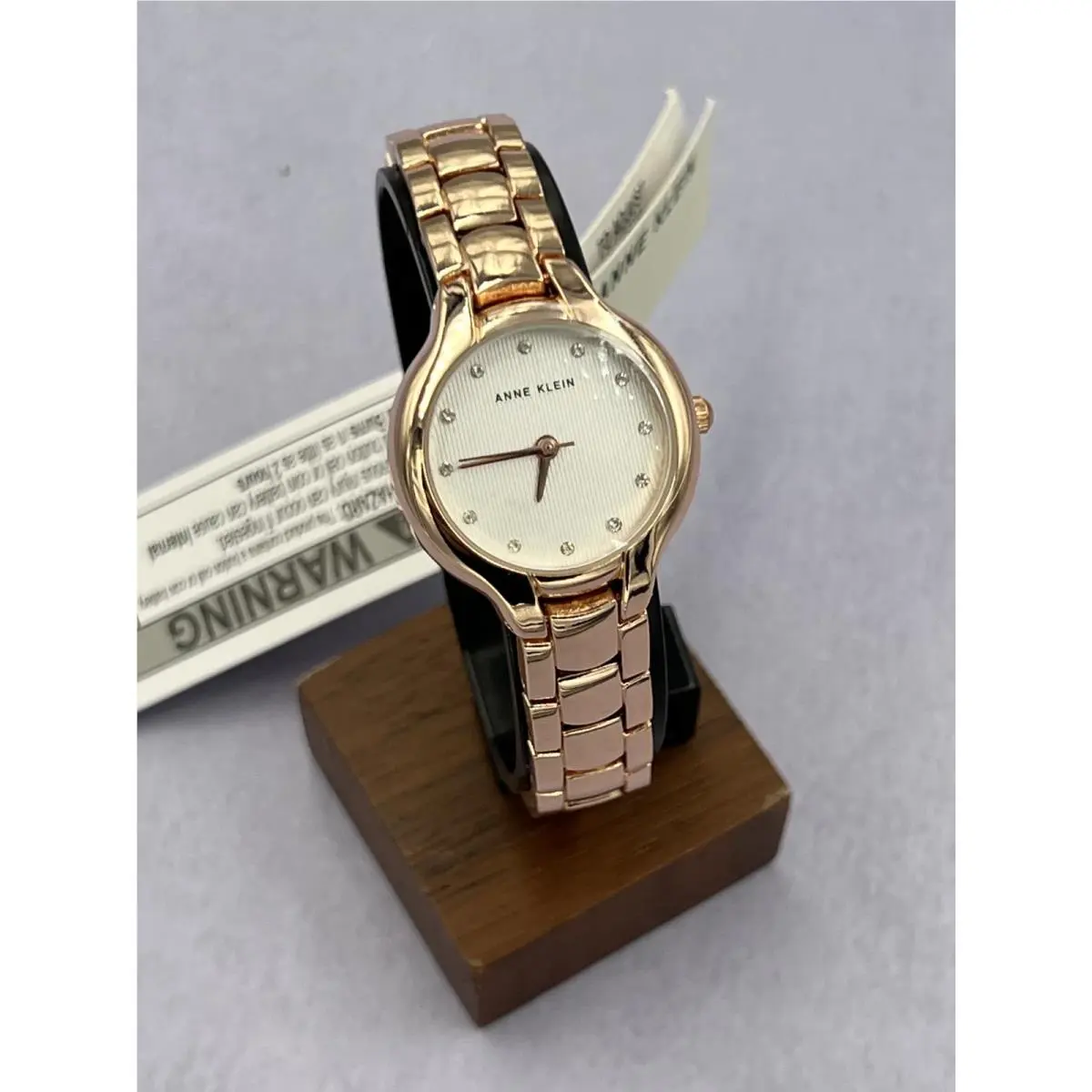 AK/5292SVRGST Women`s Diamond Accented Rose Gold Analog Watch by Anne Klein