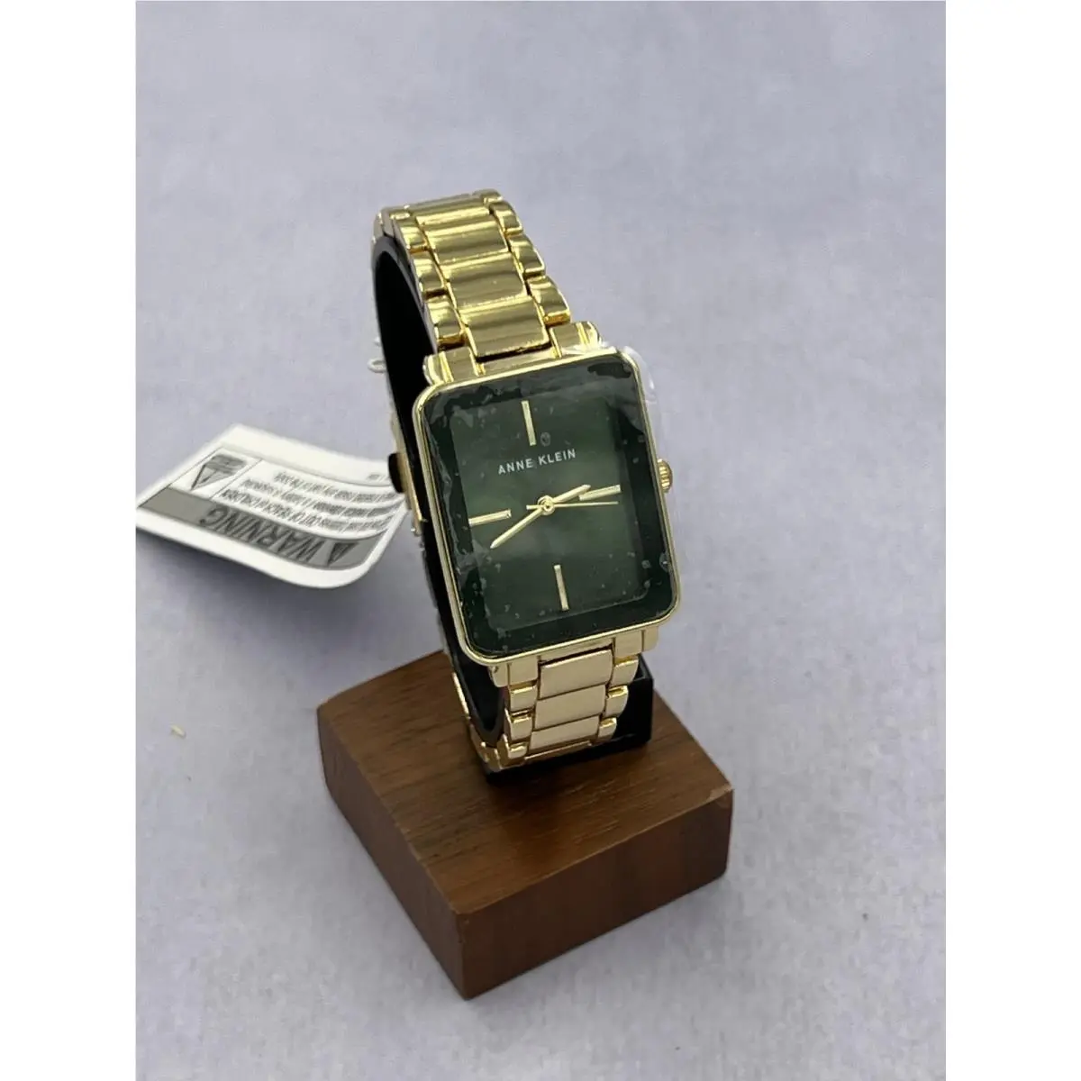 AK/3646GNGB Women`s Green Dial Gold Case Analog Bracelet Watch by Anne Klein