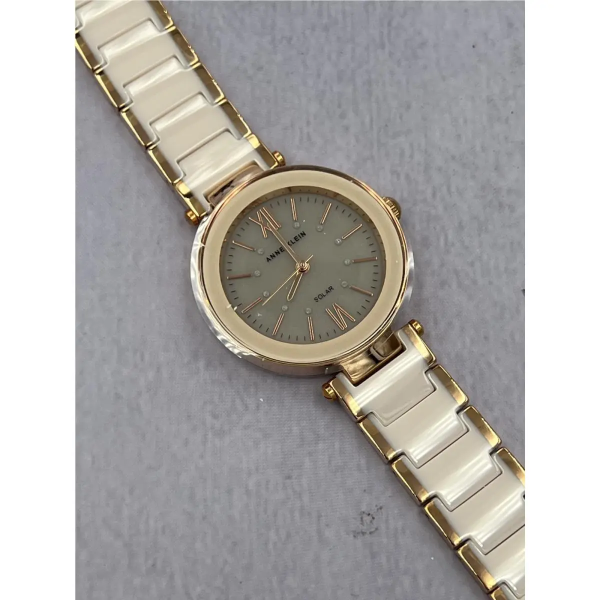 AK/3844BHRG Women`s Diamond Accented Rose Gold Analog Bracelet Watch by Anne Klein