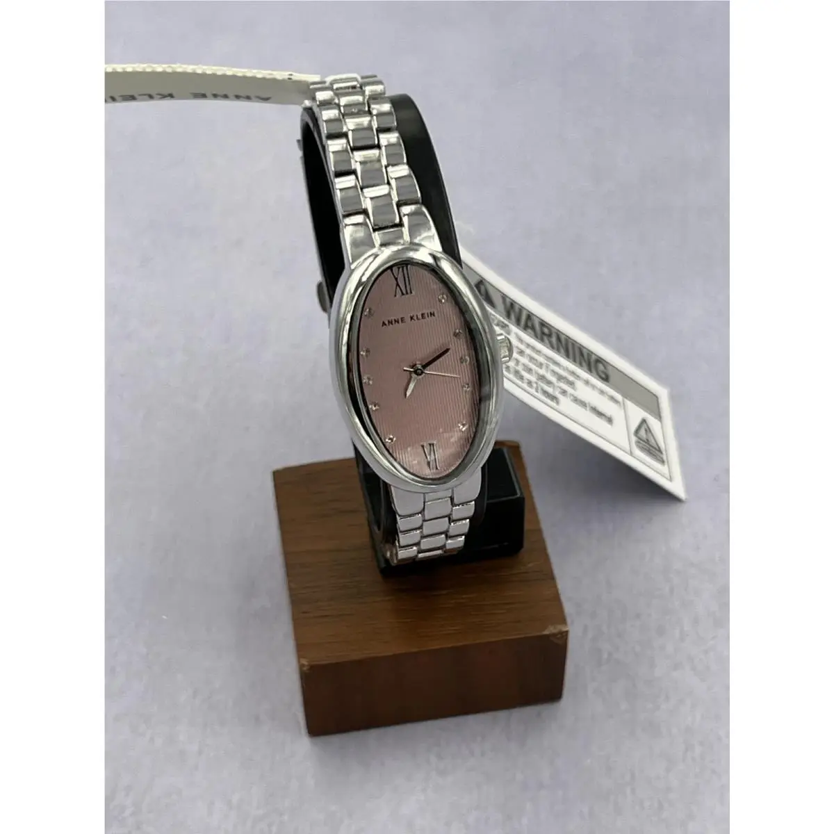 AK/5341PKSVST Women`s Diamond Accented Analog Bracelet Watch by Anne Klein