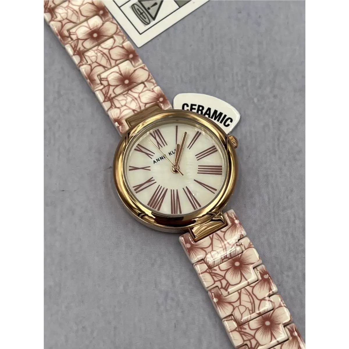 AK/5320RGR0 Women`s Mop Dial Rose Gold Case Analog Bracelet Watch by Anne Klein