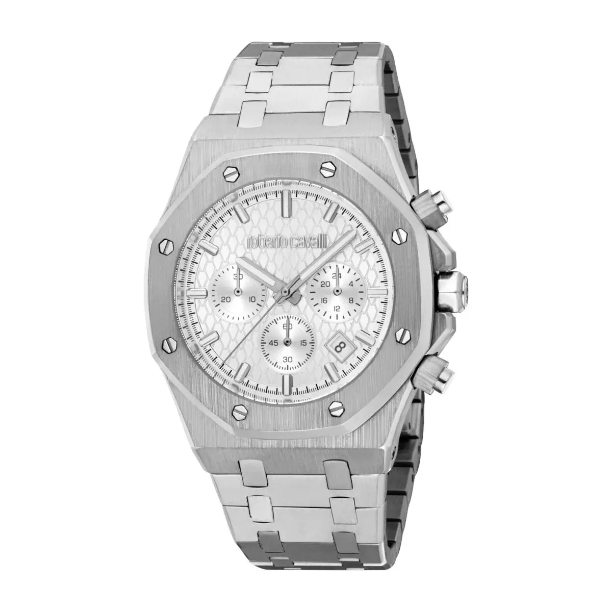 Men`s RC5G161M0035 White Dial Chronograph Quartz Watch by Roberto Cavalli