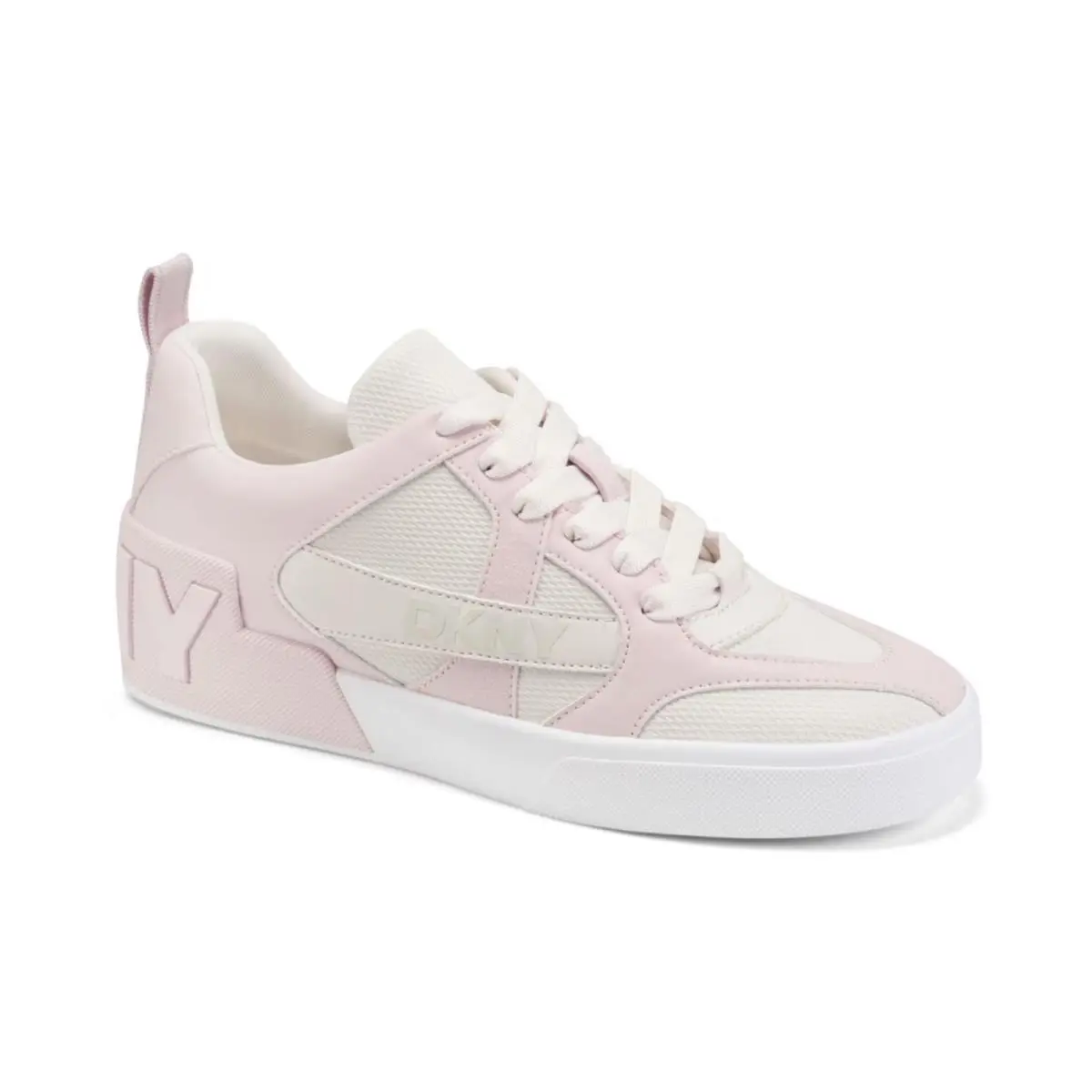Women`s Dkny Magdelena Lace-up Sneakers Soft White/light Pink